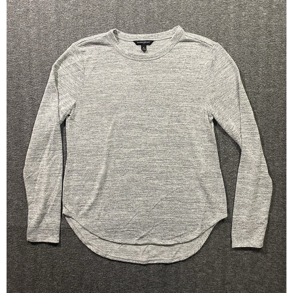 Womens Banana Republic Long Sleeve Gray Top Size S